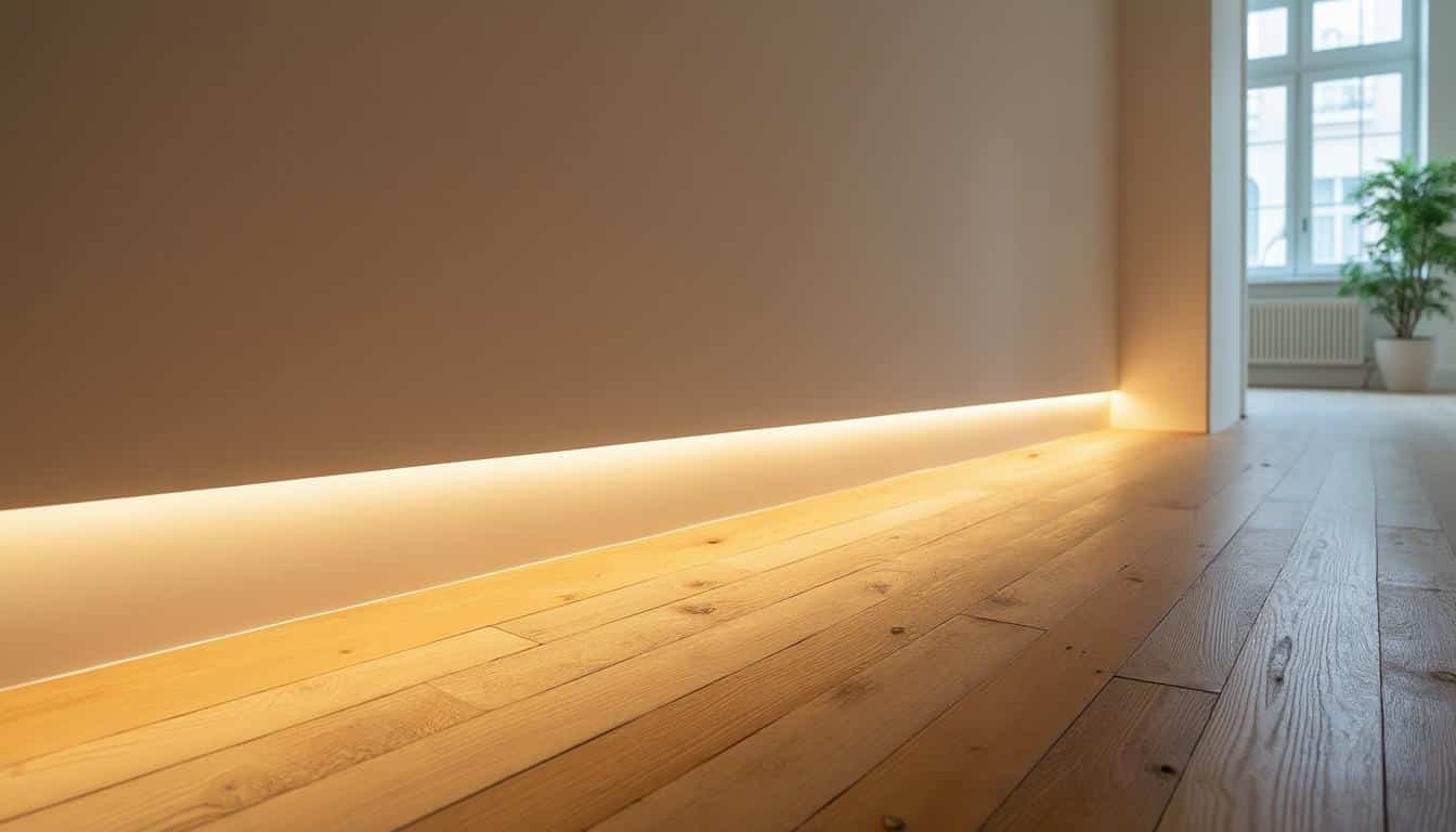 Installer une plinthe éclairage discrète dans un couloir