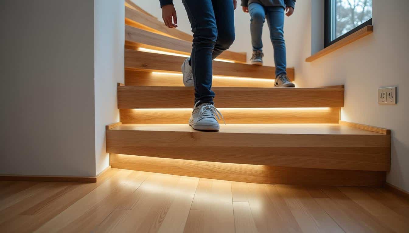 Sécuriser l’escalier grâce à une plinthe éclairage adaptée