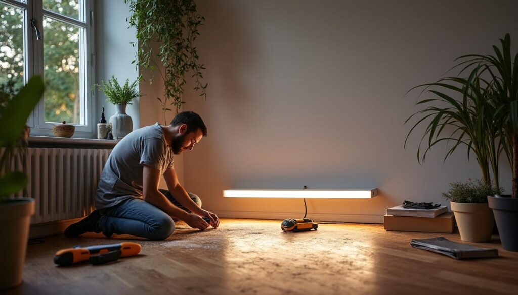 Comment réaliser une installation facile de plinthes lumineuses