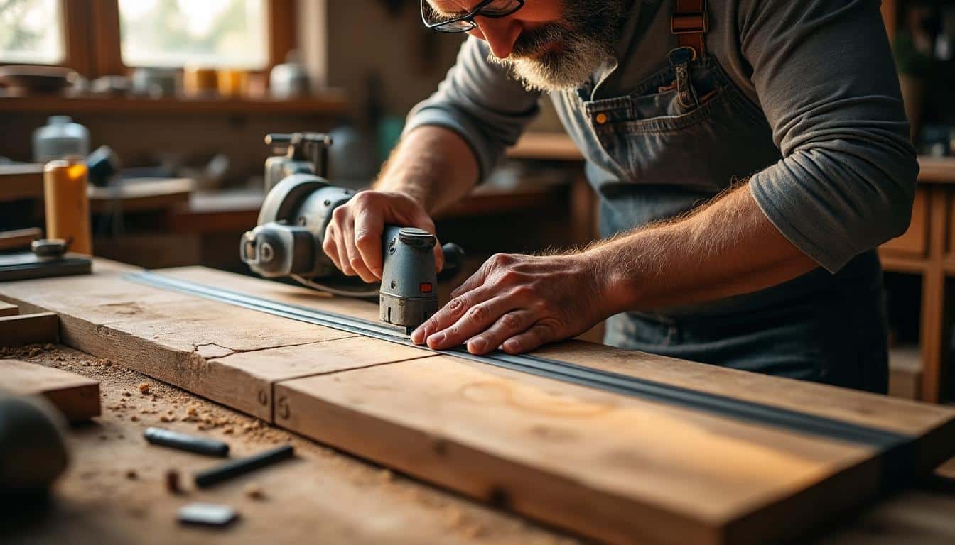 Illustration: Comprendre l’importance du guide pour scie dans vos travaux de découpe