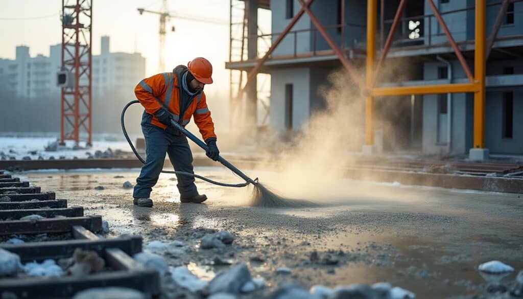 Béton et gel : réussir le bétonnage en hiver sans risque