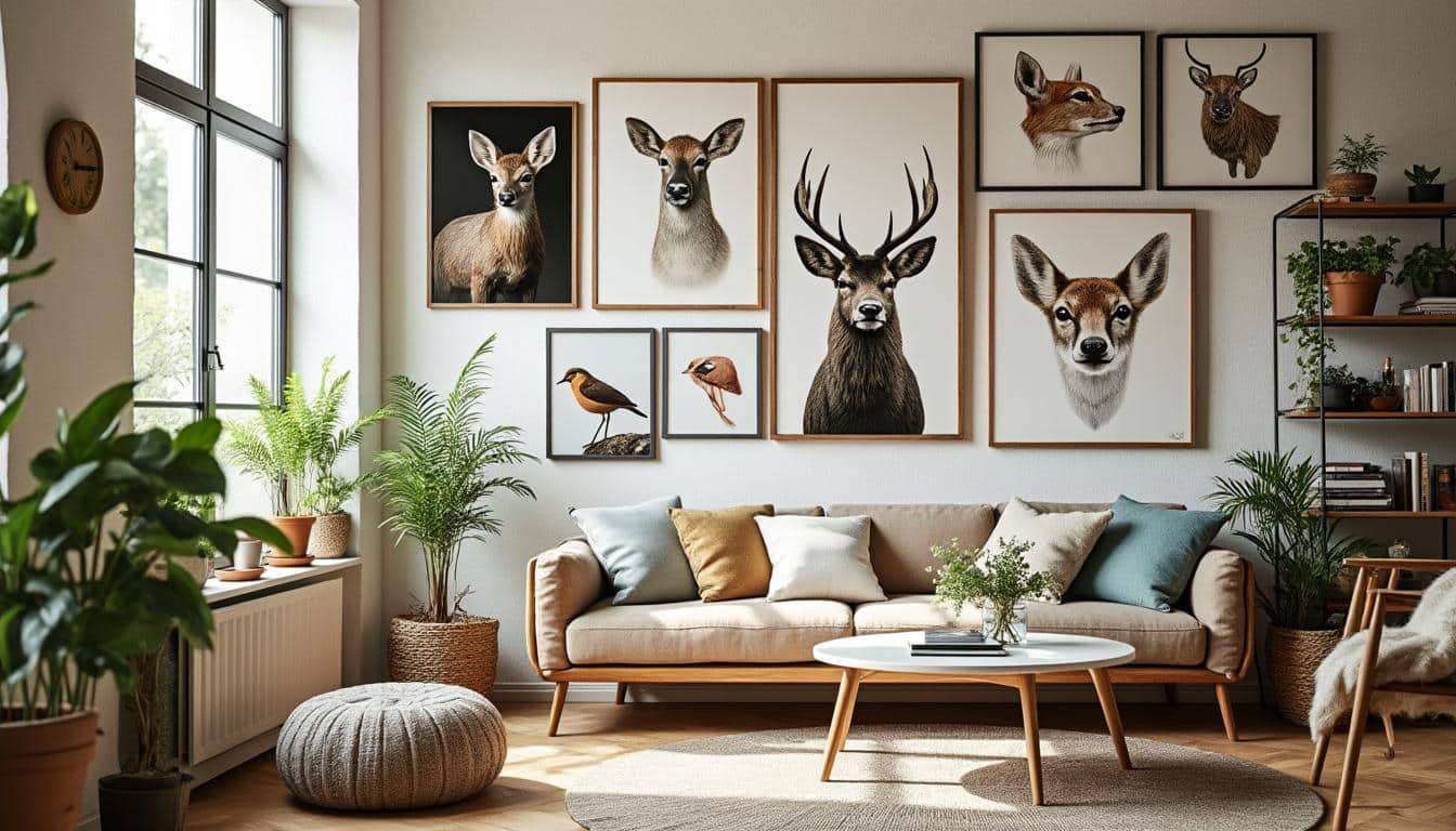 Illustration: Explorer les styles et matériaux pour une décoration murale animalière réussie