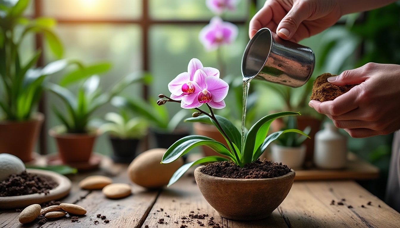 Illustration: Comprendre le rôle essentiel de l’engrais naturel dans la nutrition de l’orchidée