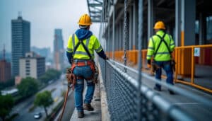 Filet de protection anti-chute chantier : guide pour sécurité optimale